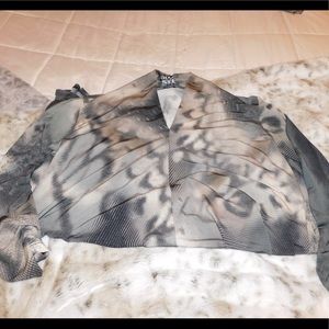 Snake Skin Print Dress w/ Quarter Sleeves& V-neck